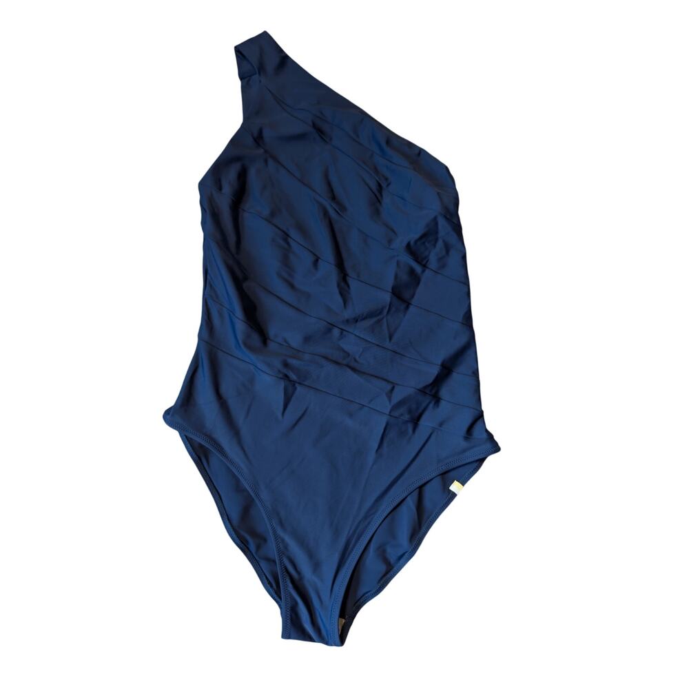 Summersalt Women's Navy Blue The Sidestroke One Shoulder Swimsuit Size 10